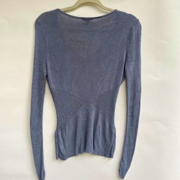 ANN TAYLOR Ribbed Long Sleeve Fitted Sweater Top S - Picture 2 of 7